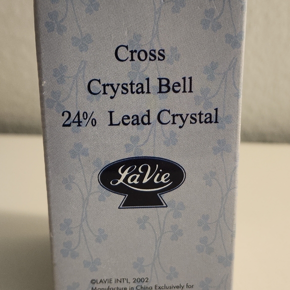 Vintage LaVie CROSS CRYSTAL BELL 24% LEAD.  NEW IN BOX. - Picture 7 of 7